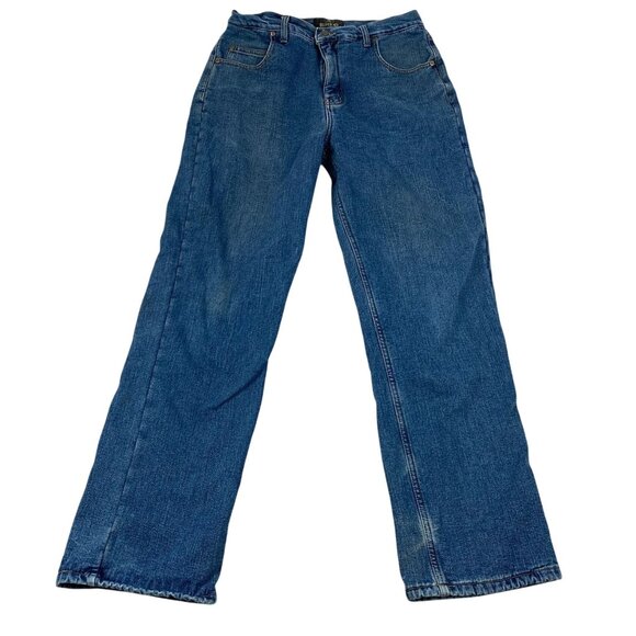 Redhead Men's Fleece-Lined Blue Denim Jeans 32x32 Warm Cotton & Polyester Lining - Picture 1 of 15